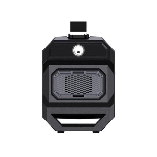 Mikavi EnerJump 2 widok z boku z kratką wentylacyjną kompresora i zaworem powietrza