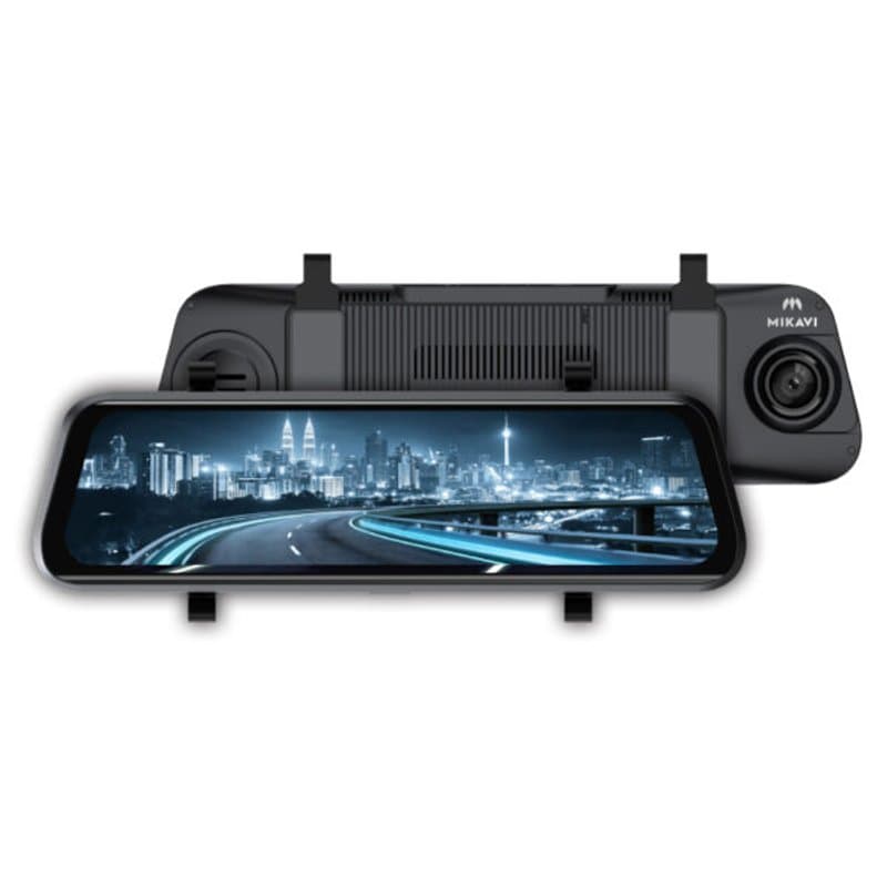 Mikavi PQ5 DUAL widok od przodu z obiektywem kamery i ekranem dotykowym IPS