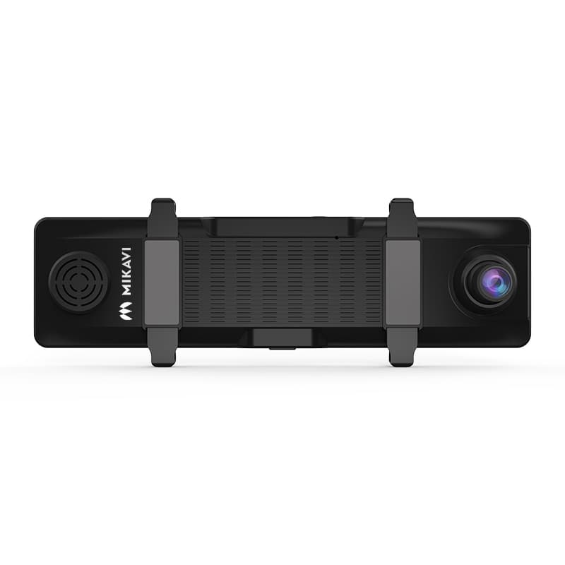 Mikavi PQ5 PRO 4K widok od przodu z obiektywem kamery 4K, logo Mikavi i głośnikiem