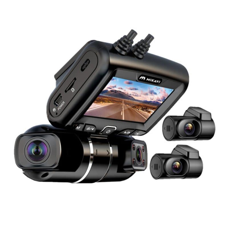 Wideorejestrator Mikavi PQ7 4CH zestaw z jednostką główną i kamerami bocznymi