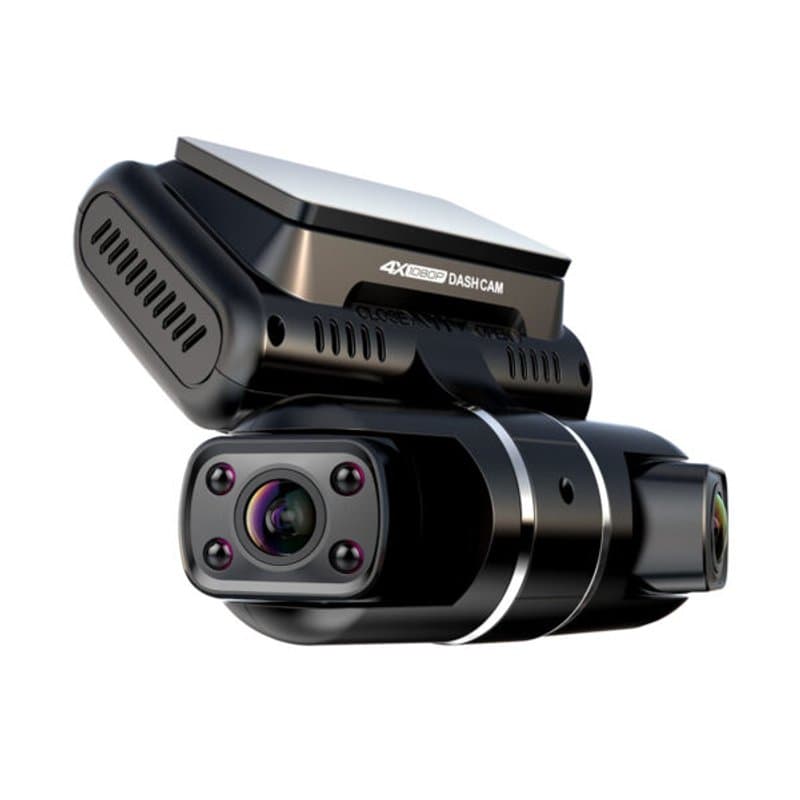 Mikavi PQ7 4CH widok z boku z podwójnym obiektywem przednim i kabinowym