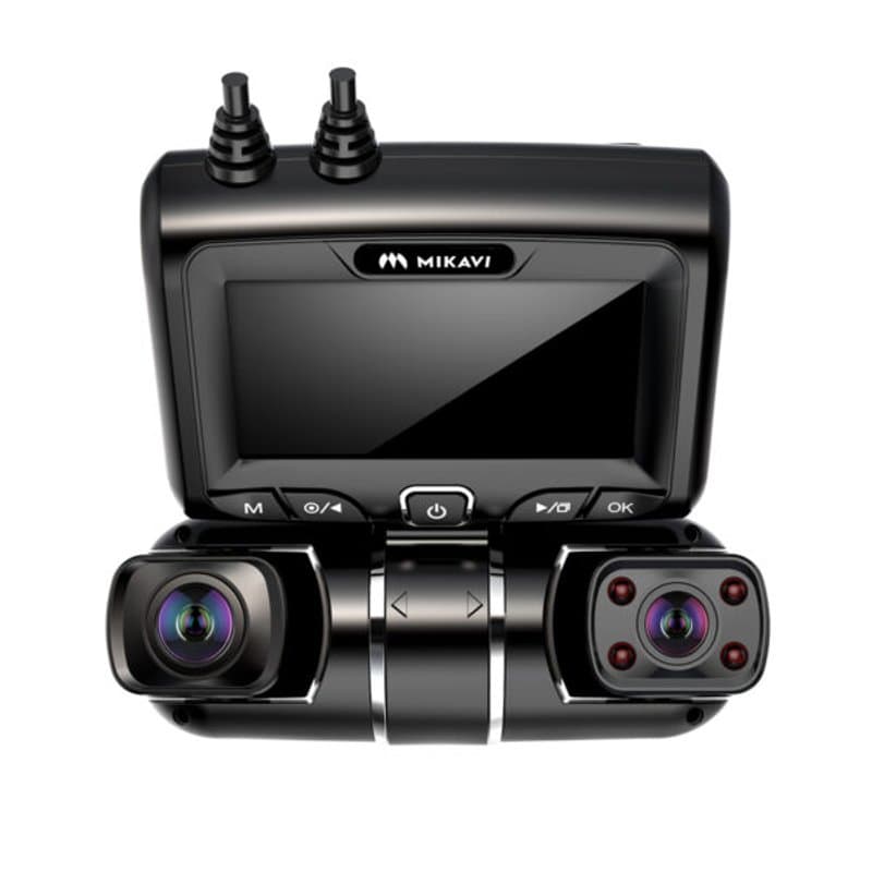 Mikavi PQ7 4CH widok z przodu z otwartym ekranem IPS i przyciskami sterowania