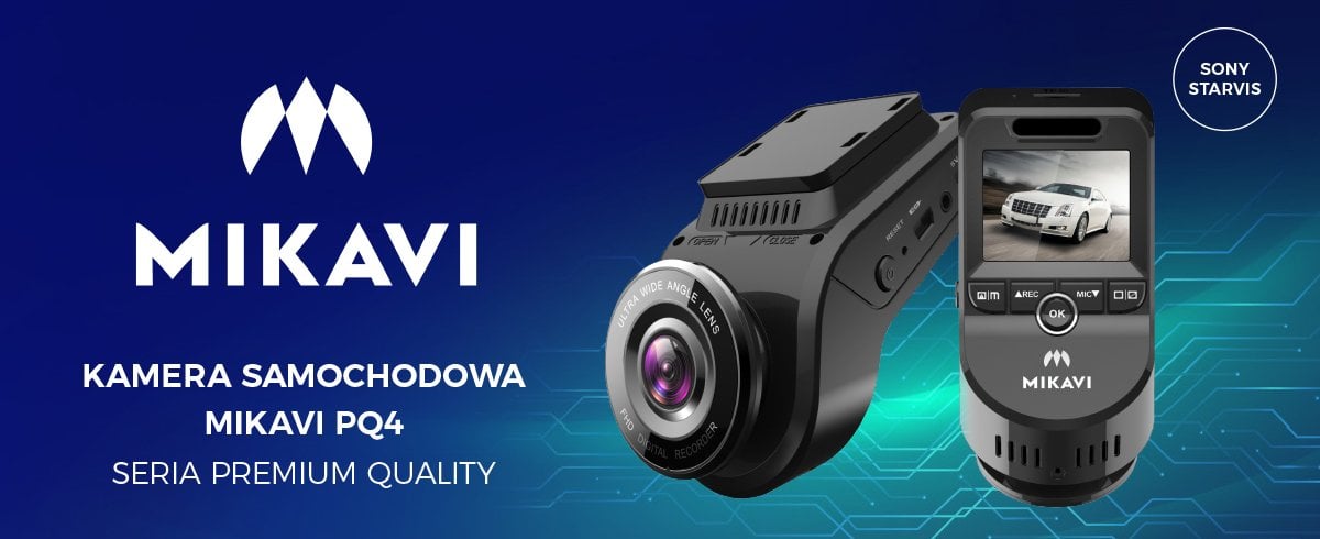 Kamera samochodowa Mikavi PQ4 - wideorejestrator z sensorem Sony STARVIS